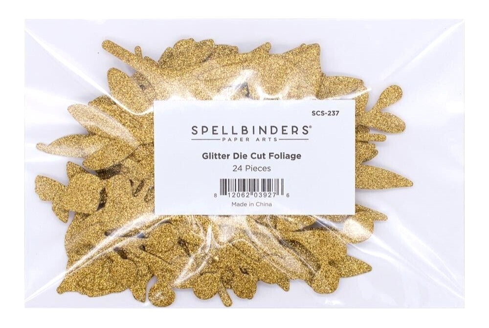 Spellbinders Glitter Die-Cuts 24/Pkg Foliage