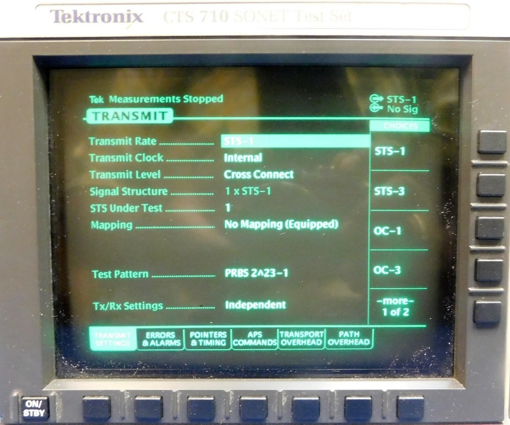 Tektronix CTS 710 SONET DS1/DS3 Test Set Non-Functional