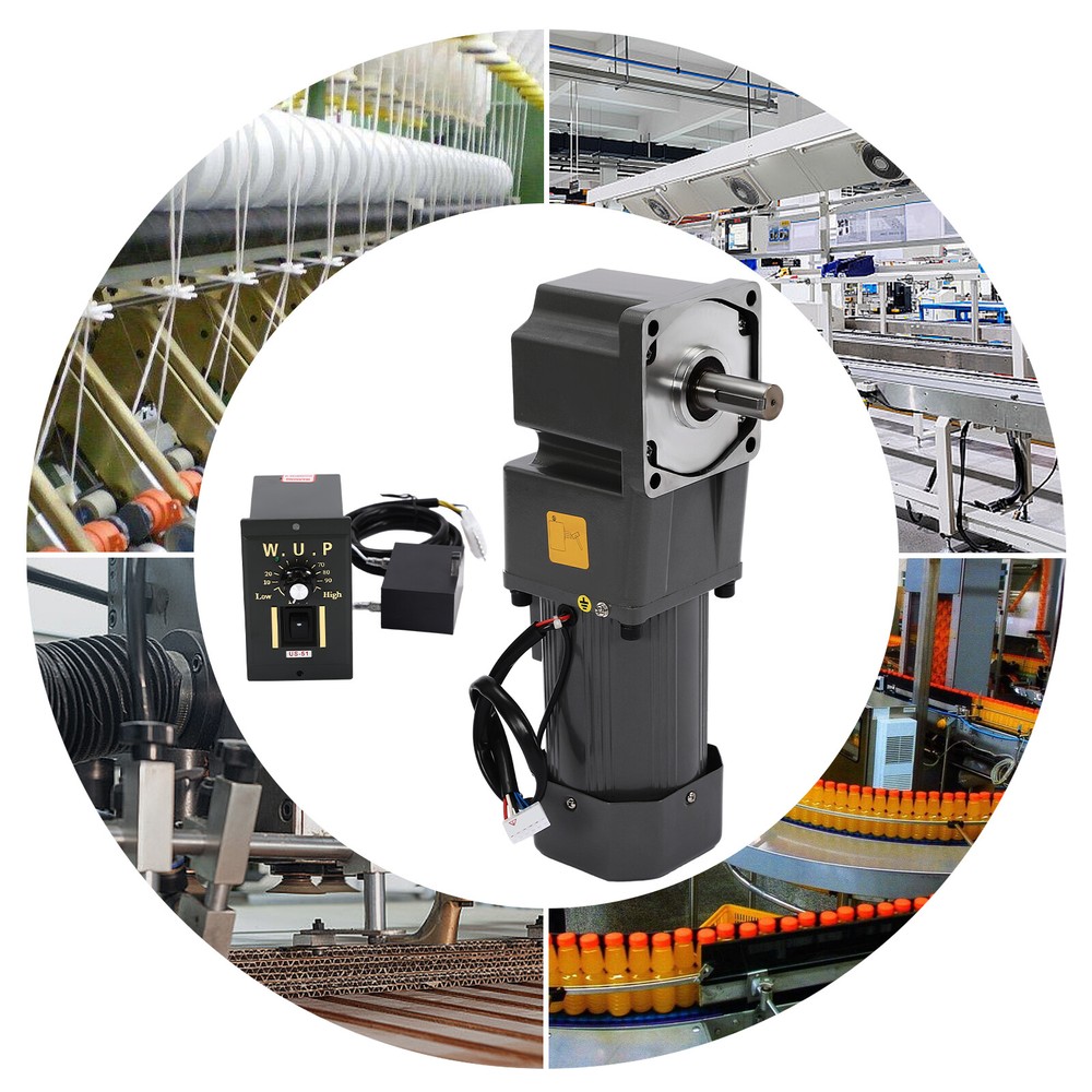 110V 200W Adjustable Speed Reversible AC Gear Reduction Motor with Controller