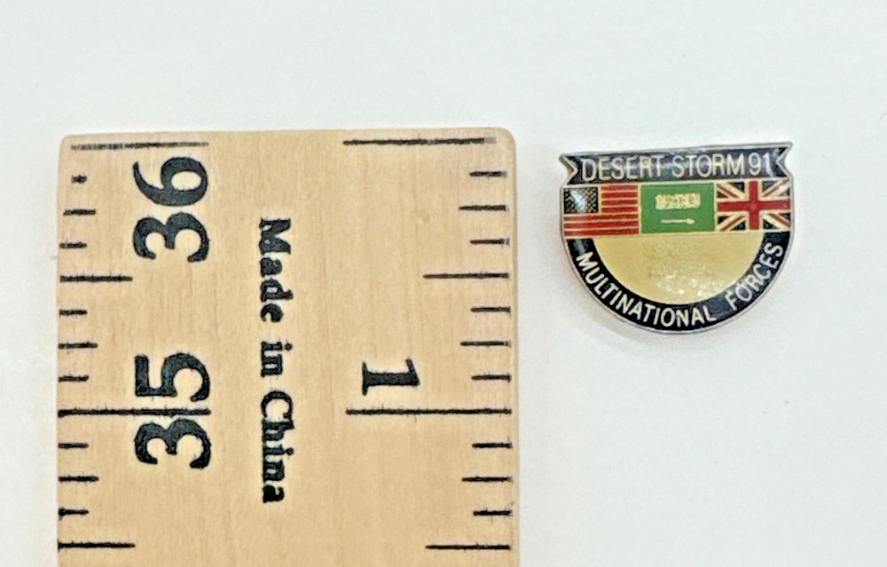 Desert Storm 91 Multinational Forces Saudi Arabia Lapel Pin Hat Pin