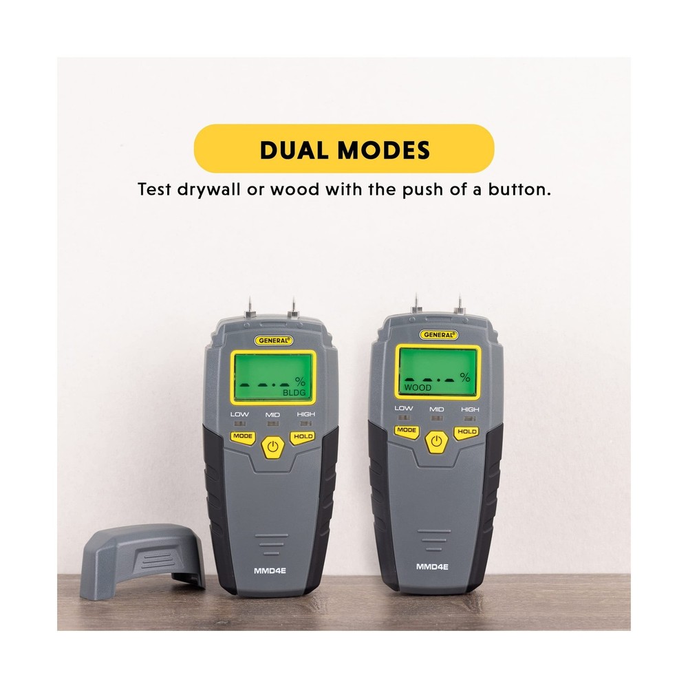 General Tools MMD4E Digital Moisture Meter, Water Leak Detector, Moisture Tes...