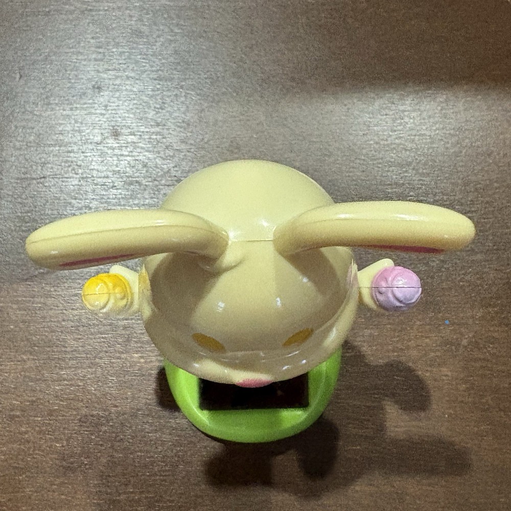 Solar Powered Dancing Bobblehead Figure Easter Bunny Tested Works