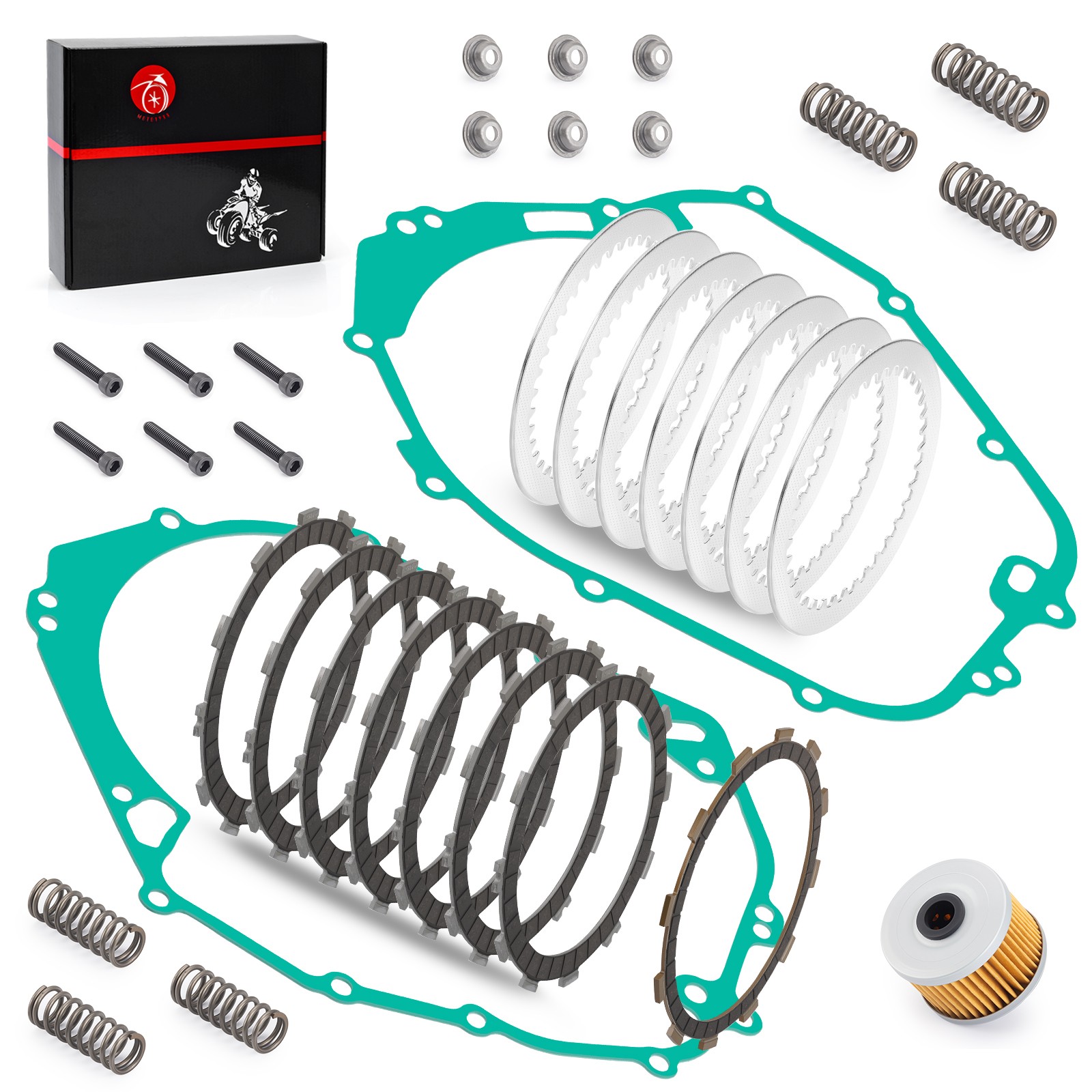 Clutch Plates Springs & Gasket & Oil Filter for Polaris Outlaw 500 Predator 500