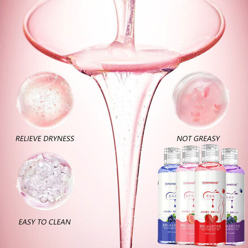 Fruit Flavor Sex Lube Lubricant Gel Water Based Edible Mild Oral Massage Adult