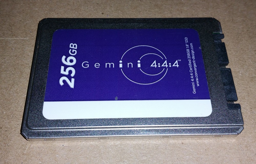 Convergent Design 256GB SSD Solid State Drive Memory for Gemini 4:4:4 Video