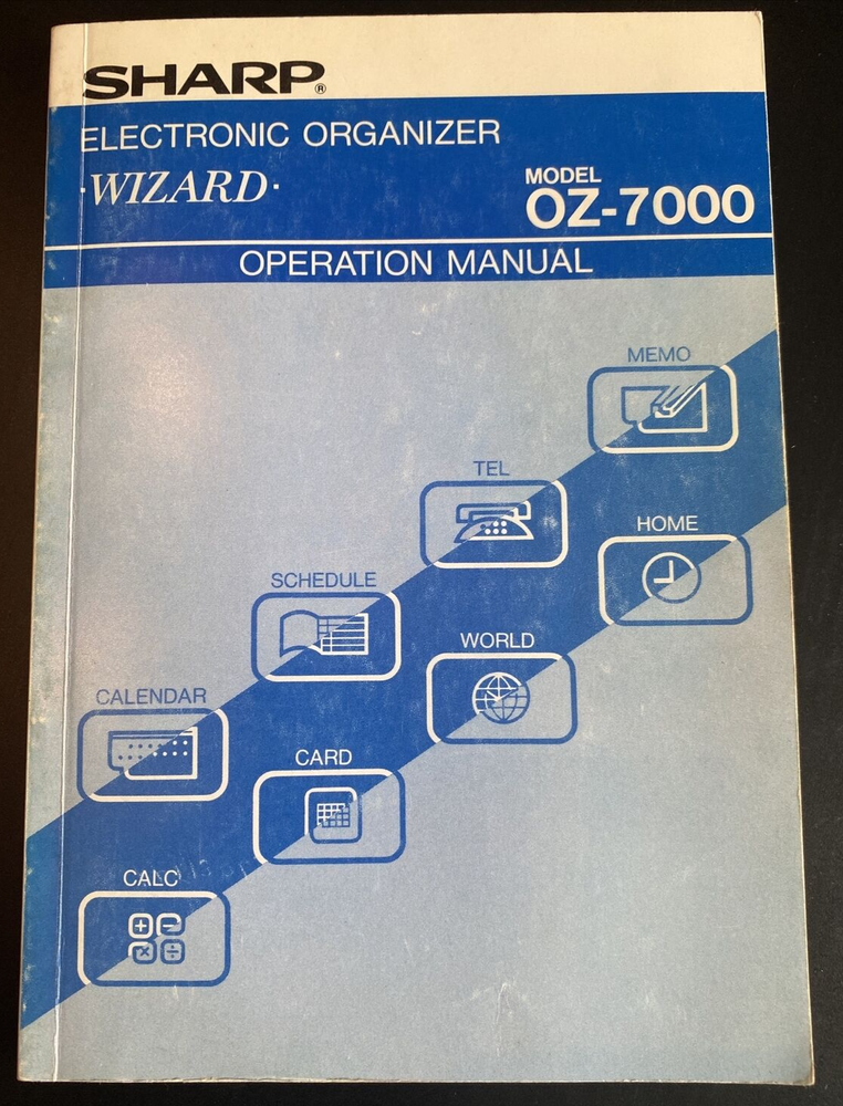 Vtg Sharp OZ-7000 Wizard Electronic Organizer Bundle- Tested Working - New Batts