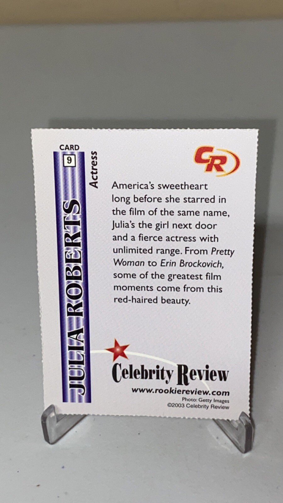 2003 Celebrity Review Julia Roberts TV Movie Actress Celebrity Review Card #9