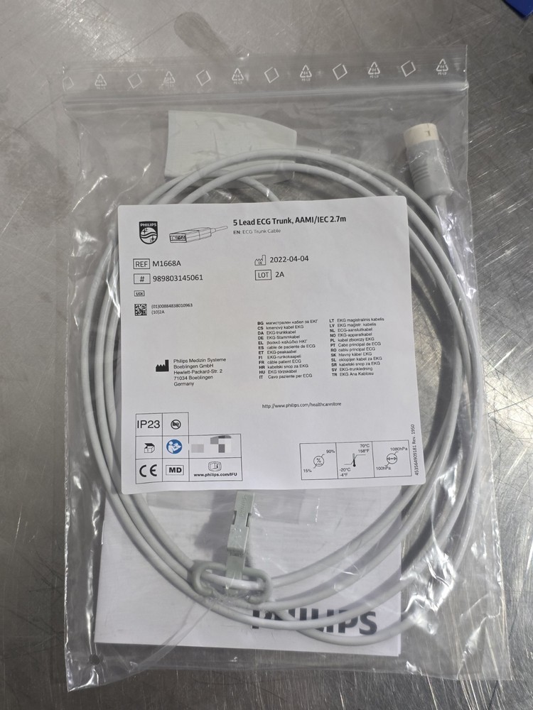 Philips 5 Lead ECG Trunk, AAMI/IEC Ref M1668A ECG Trunk Cable