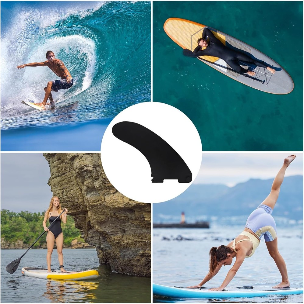 Paddleboard Fin Replacement - Quick Side Fins 2pcs, Black-1PCS