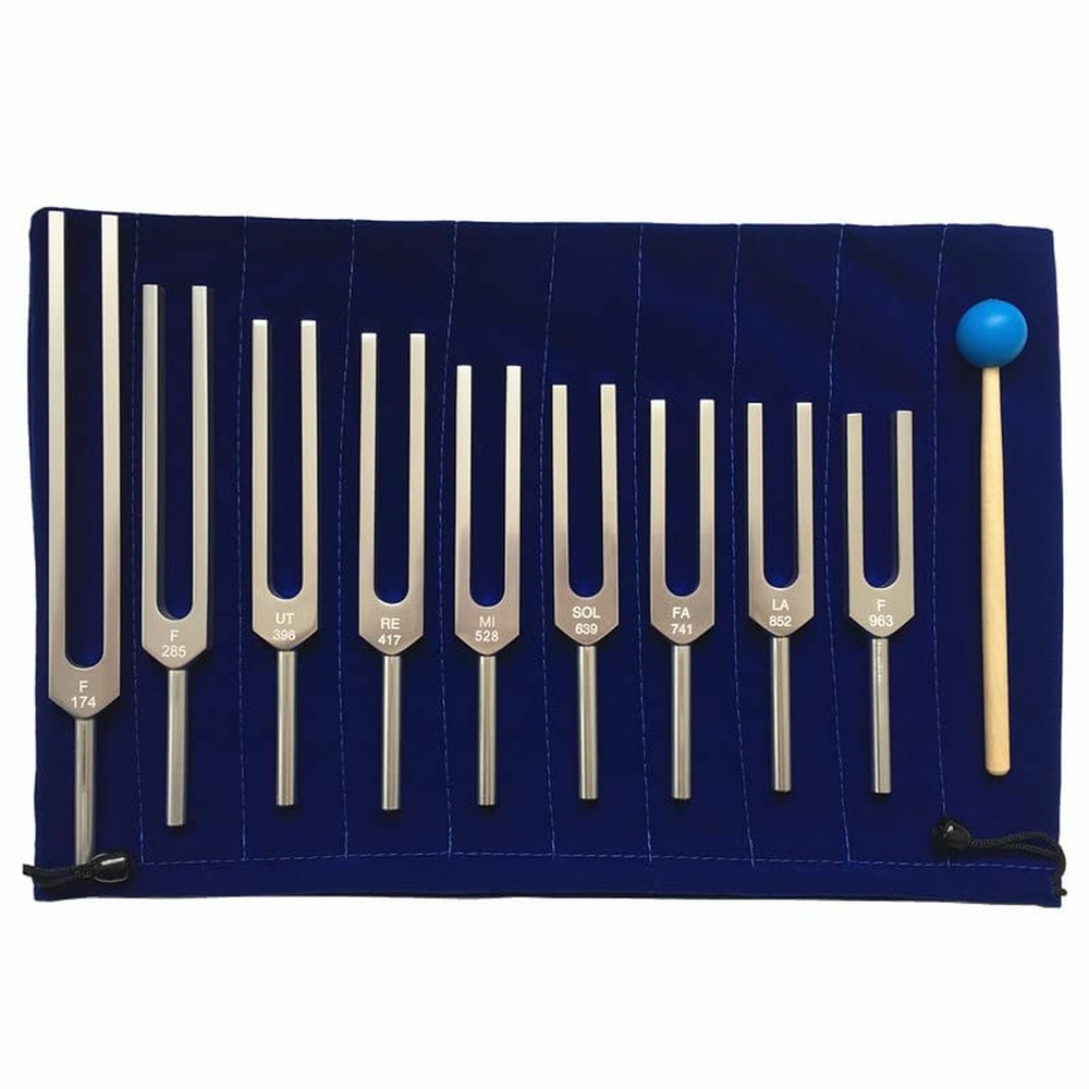 Solfeggio Tuning Fork Set - 9 Tuning Forks - Perfect for DNA Healing, Chakra,...