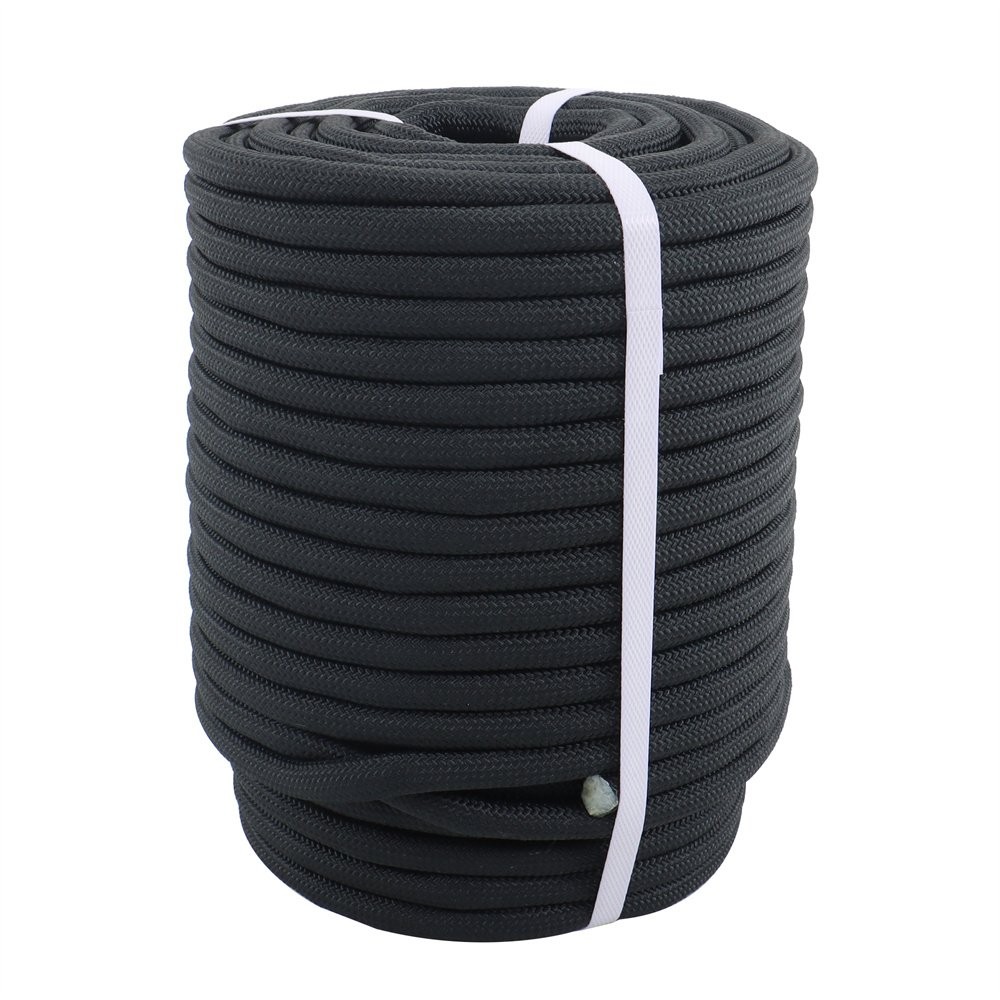 1/2" X150' Double Braided Polyester Rope Strong Arborist Rigging 48 Strand Black