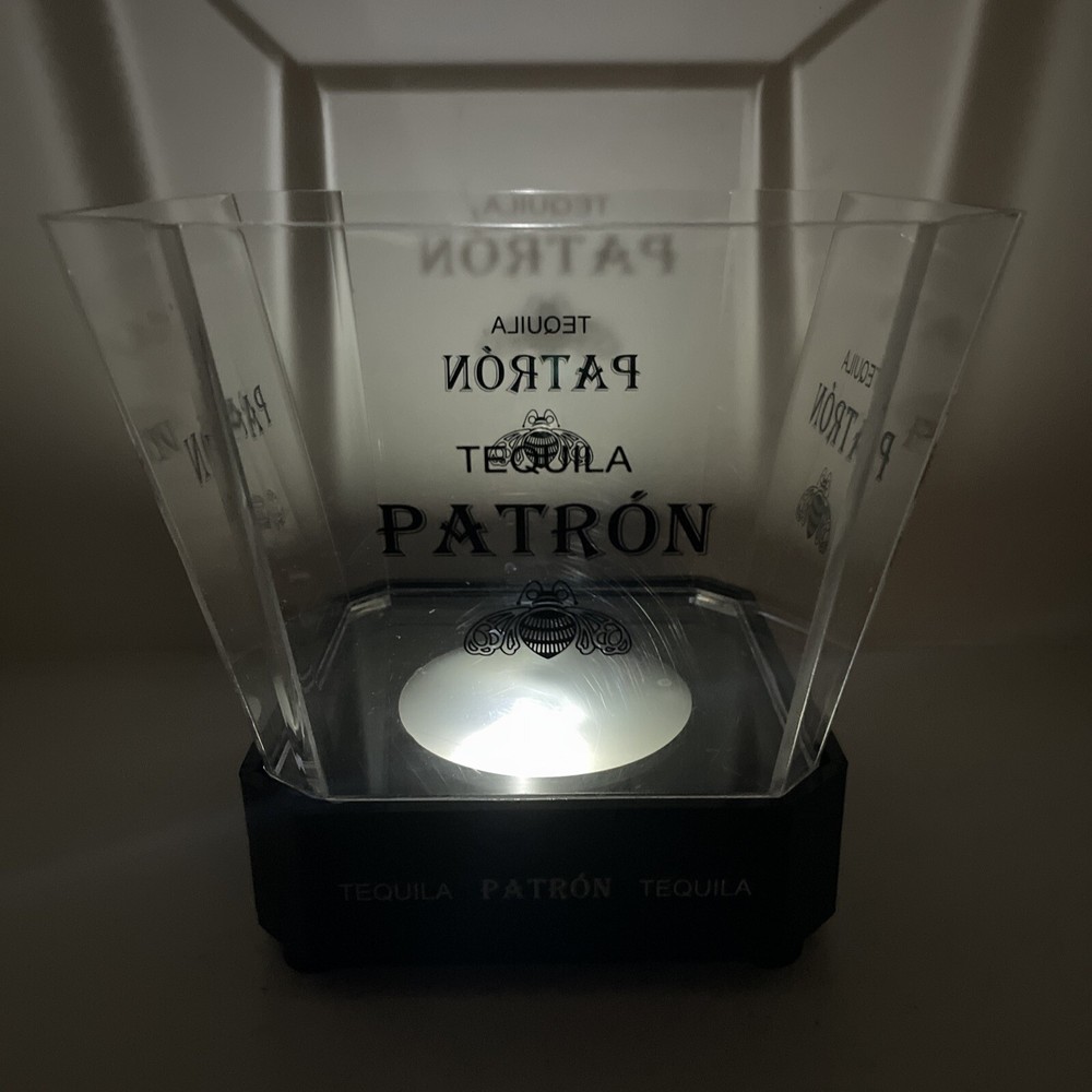 Patron Tequila Acrylic Light Up Chiller Bar Display