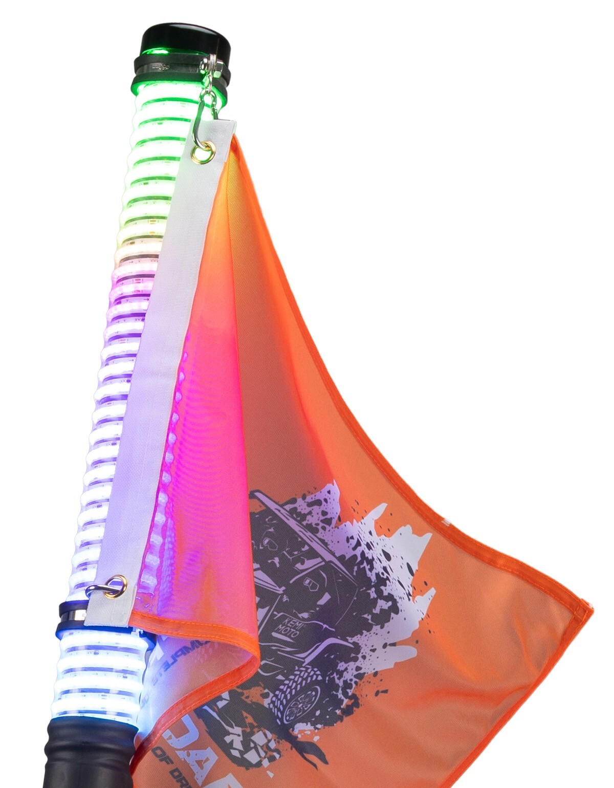 2PCS COB 2FT Fat Whip Lights Spiral Chasing Lighted for Can-Am Polaris UTV ATV