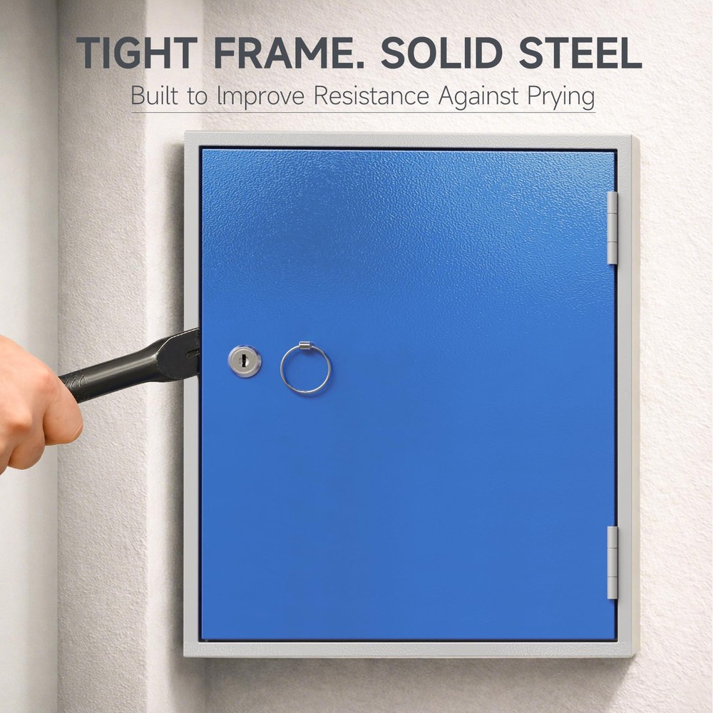 32-Keys Key Lock Box – Wall Mounted Key Cabinet with Key Lock, Writable Key R...