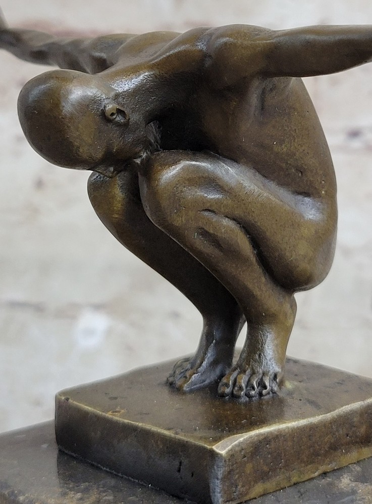 The Athlete: Handcrafted Solid Bronze Statue by Miguel Lopez, a Timeless Treasur