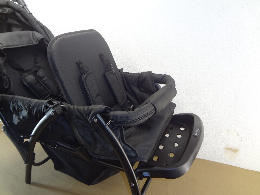 BABY JOY Double Foldable Baby Stroller, Tandem Stroller, adjustable, Black