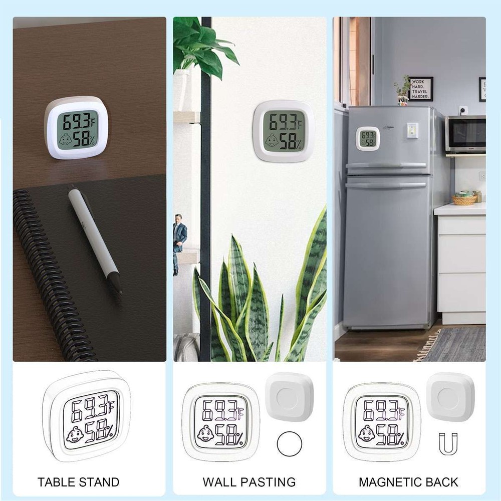LCD Mini Digital Thermometer Humidity Meter Indoor Temperature Hygrometer