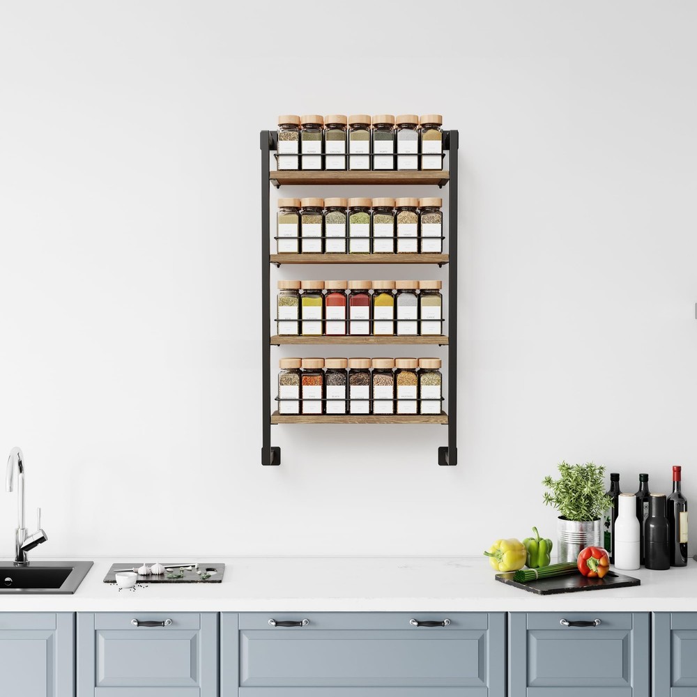 ZICOTO Wall Mount Spice Rack Organizer Shelf - Space Saving & Easy Install
