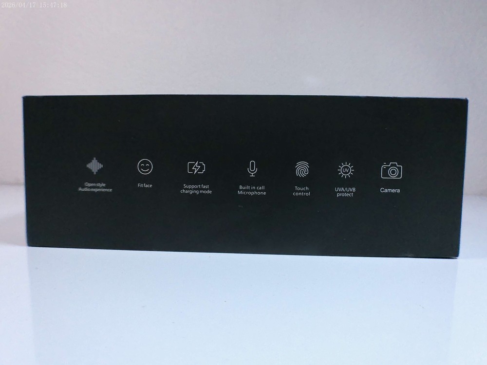 Smart Glasses Round Black Frame with Camera & Lenses