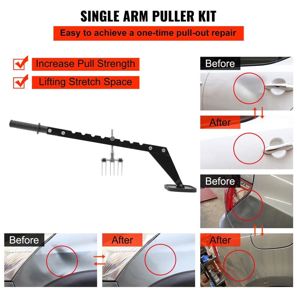 Car Dent Bar Puller Pull Lever Pulling Kit Removal Hammer Repair Auto Body Tools