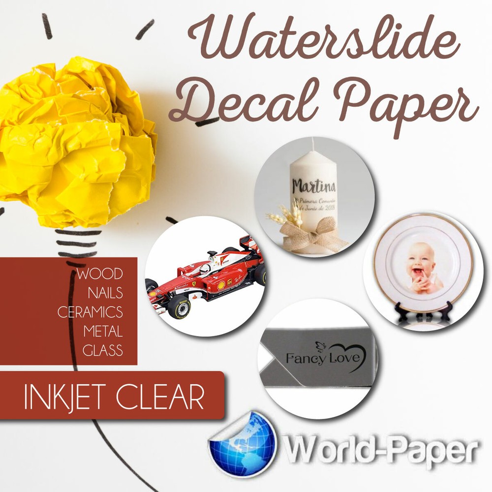 Waterslide Decal Paper INKJET/LASER printer CLEAR/ WHITE