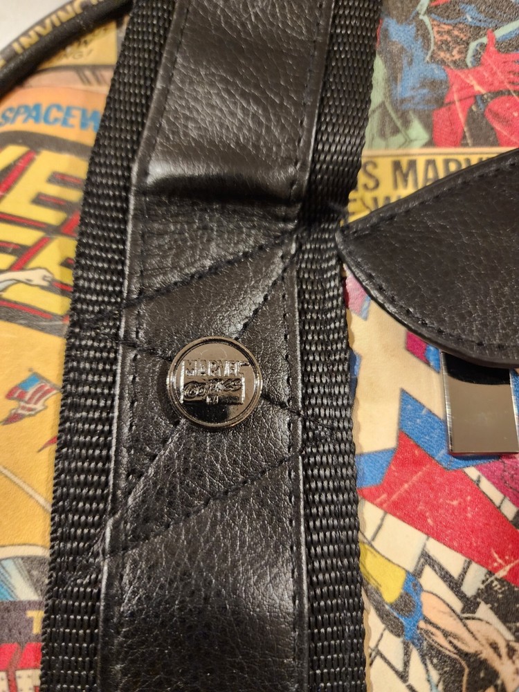 Retro Marvel Dufflebag In Comic Book Print With Shoulder Strap Excellent Shape