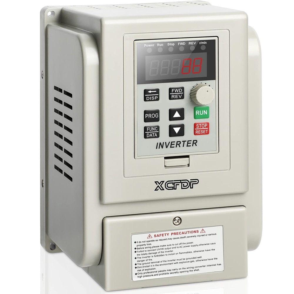 XCFDP AC 220V/1.5kw 2HP Variable Frequency Drive8A VFD Inverter Single Phase ...