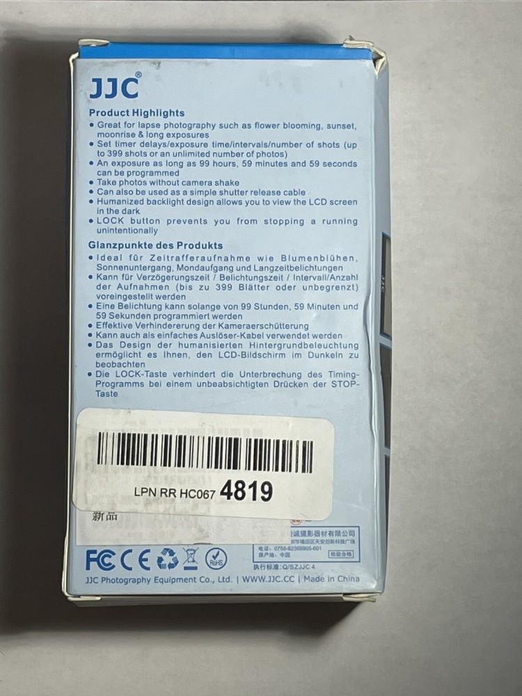 JJC TM SERIES Multi-Function Remote Controller Replaces SON. New~Open Box