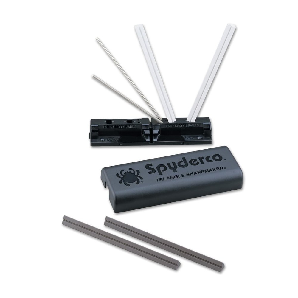 Spyderco TriAngle Sharpmaker, Complete Knife Sharpening System with Medium Gr...
