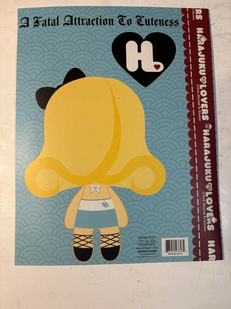 3 Harajuku Lovers Two Pocket Folder ~ Prep School.