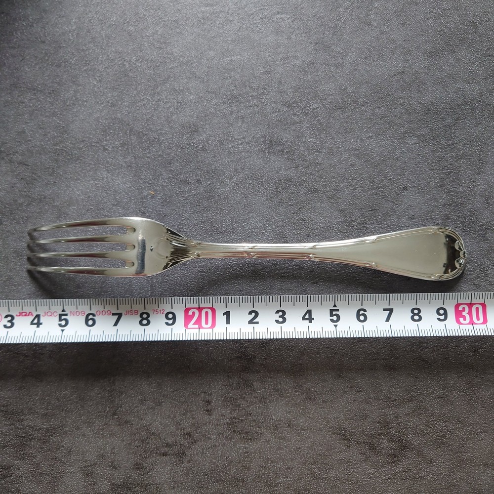 Christofle Rubans 2pcs Silverplate Flatware Dessert Fork Excellent