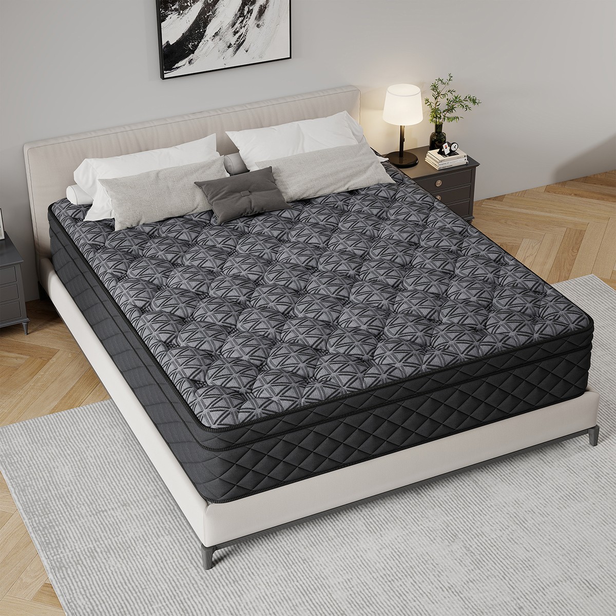 12" 14" Twin Full Queen King Mattress Gel Memory Foam Pocket Spring Bed in a Box