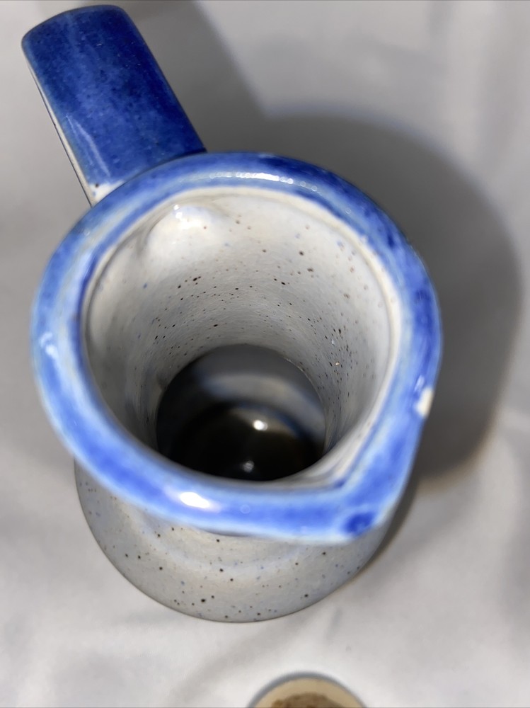 Pair Staurogram tau-rho Monogrammatic Cross Stoneware Communion Wine Decanters