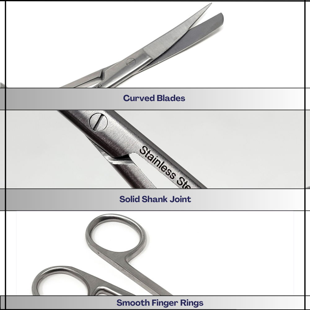Craft Art Sewing DIY Scissors 5.5" Curved Tips Sharp/Blunt All Purpose Shears