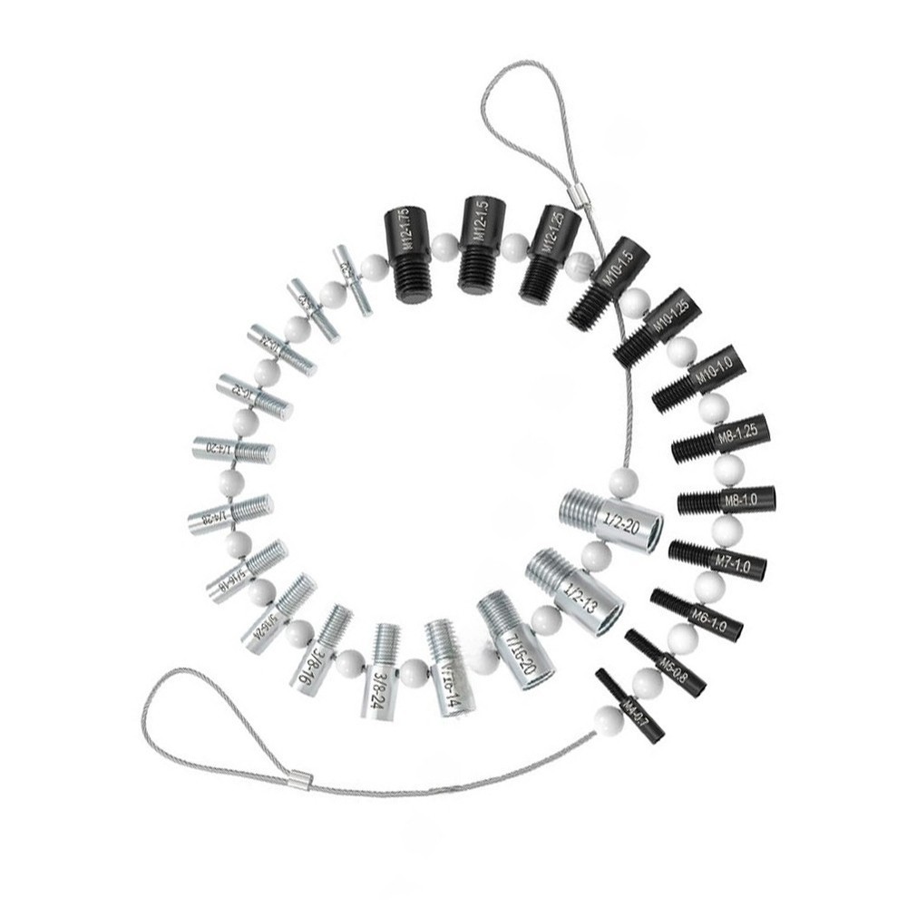 Thread Size Identifier 26 Piece Set for Nuts Bolts Accurate Measurement Tools