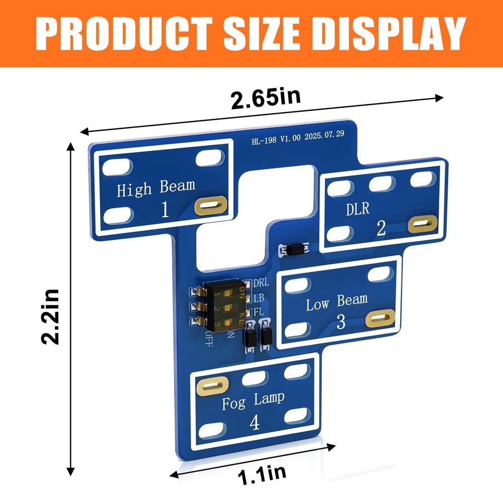 8 high Mod Customizable 6 High with DRL Lights Module 8 mod - BLUE