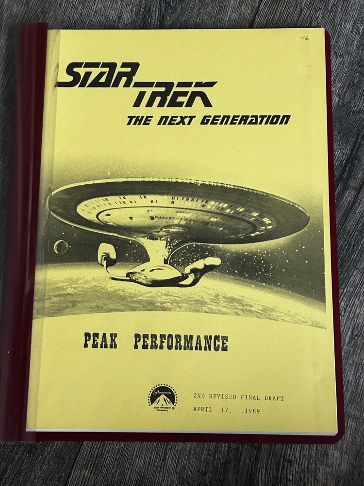 STAR TREK Script The Next Generation Peak Performance 2nd Revised Final Draft