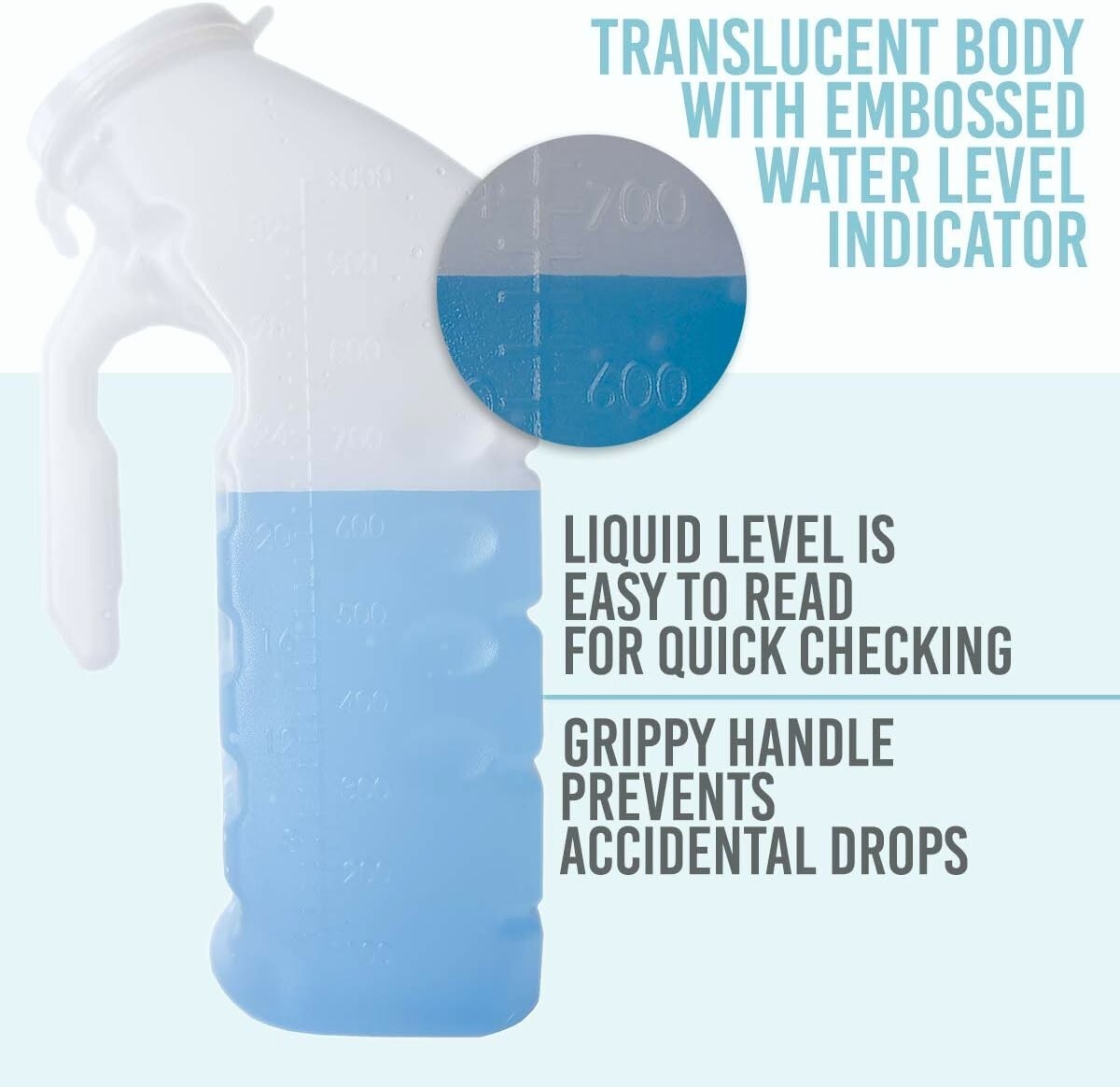 4 Pack Urinals for Men Male Urinal with Odor-Shield Lid