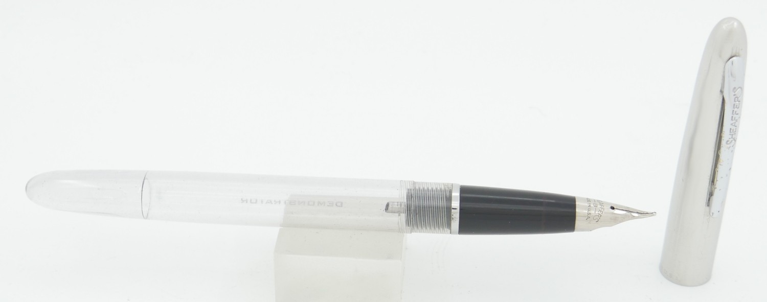 Sheaffer Skripsert True Store Demonstrator Clear & Chrome Fountain Pen - 1950's