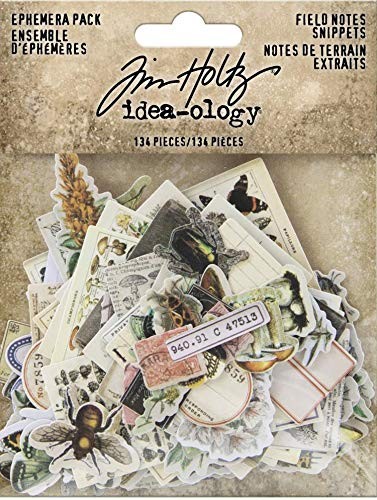 Tim Holtz Idea-Ology 2020 Field Notes Ephemera Pack & Field Notes Snippets Pa...