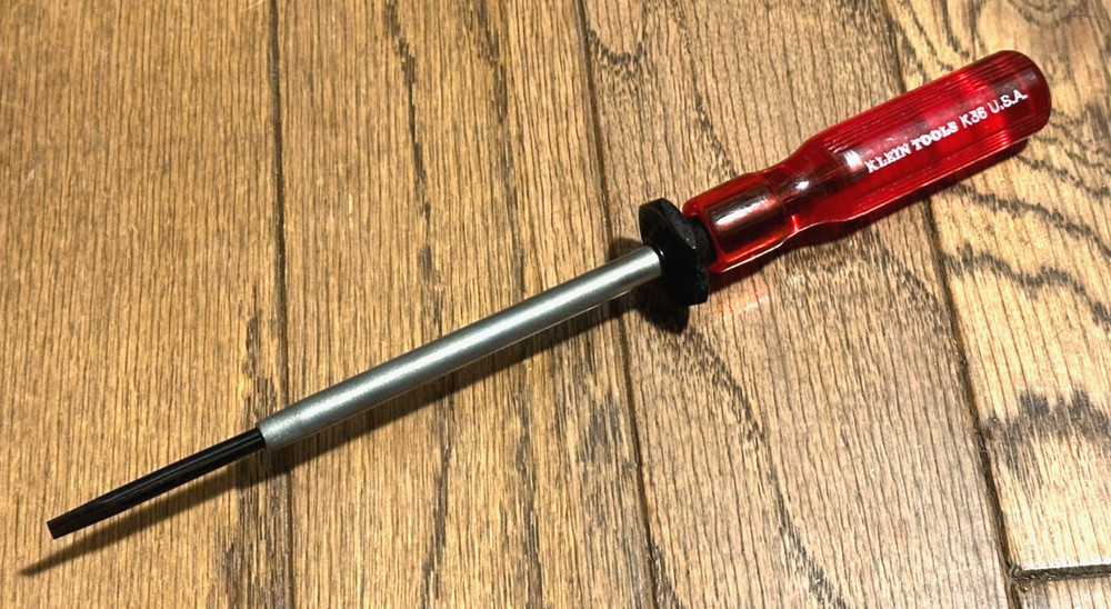 🇺🇸 Klein Tools USA Quick Wedge Split Starter Flat Tip Screwdriver Clear Red