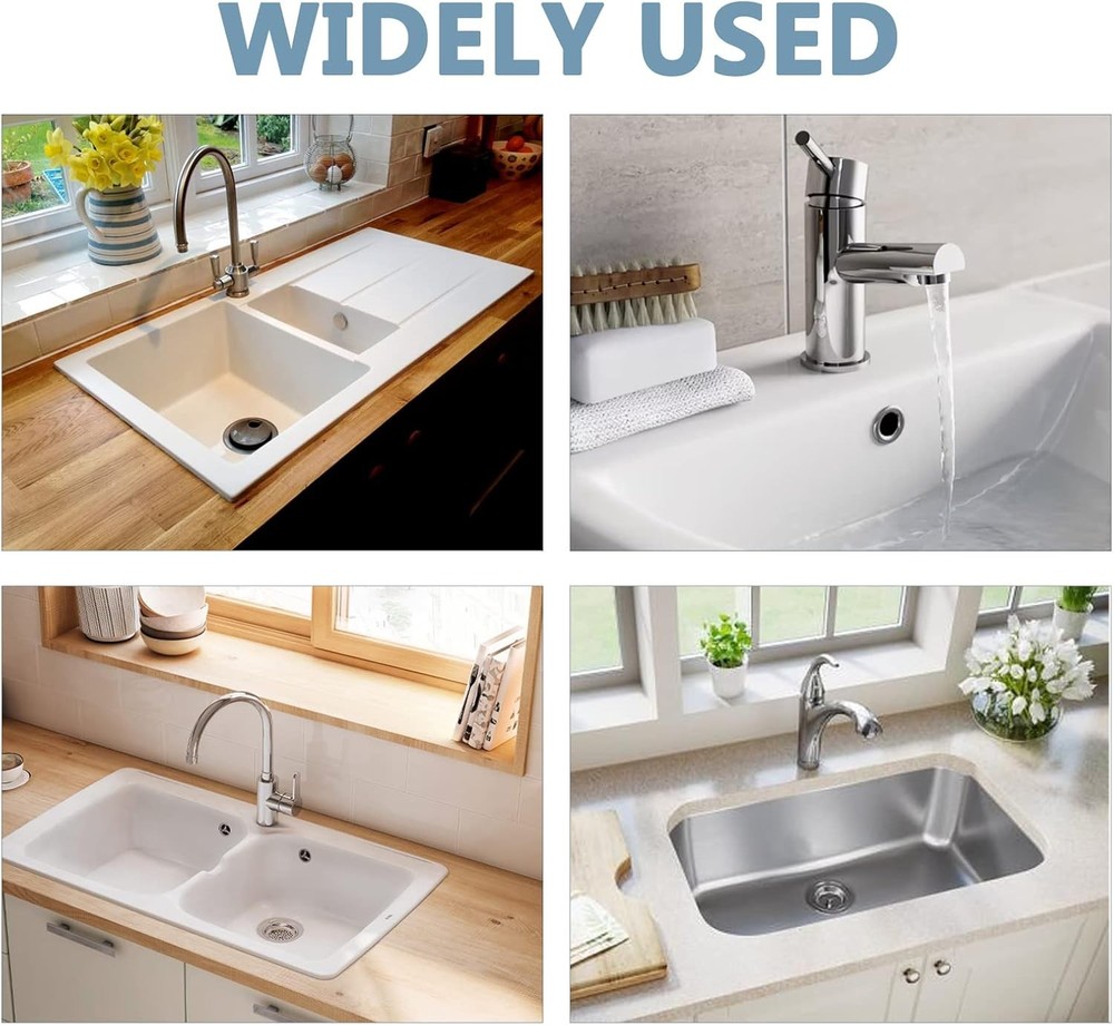 4pc Bathroom Sink Overflow Trim Ring, Plastic Mesh Hole Trim Ring for Kitchen