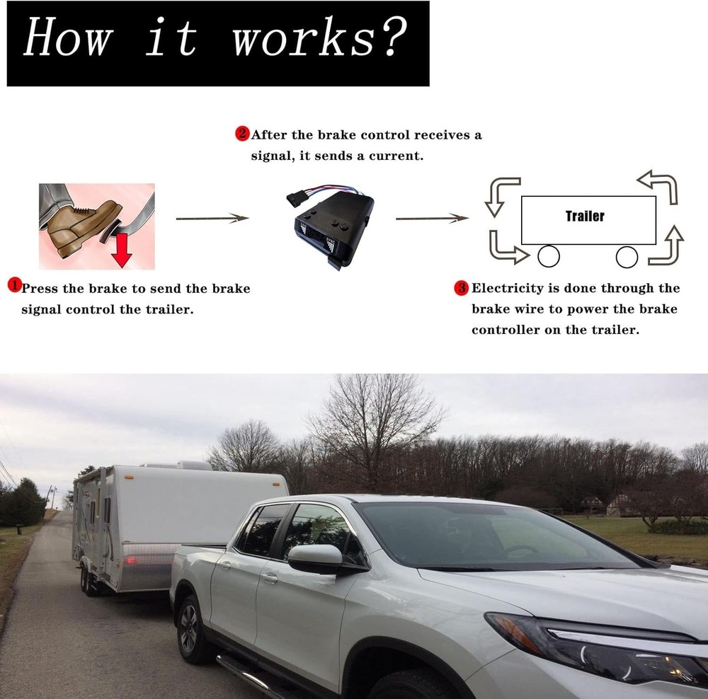 Digital Electric Trailer Brake Controller for 1-4 Axles - Safe Towing Experience