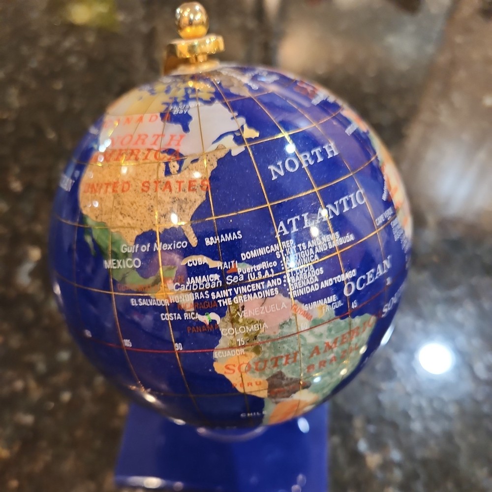 Small Lapis Gemstone Globe