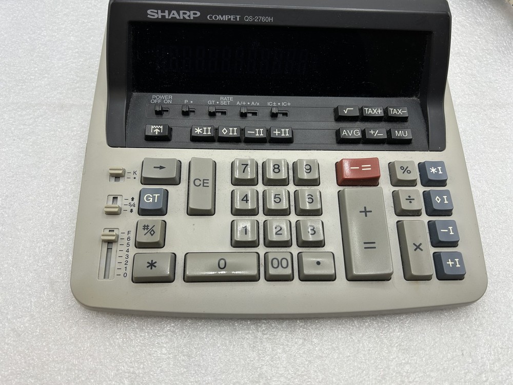 Sharp Compet QS-2760H Electronic Printing Calculator 12-Digit Tested SEE DESC!