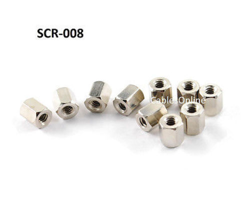 10-Pack D-Sub Cable End & Bracket Computer Hex Nuts, CablesOnline SCR-008