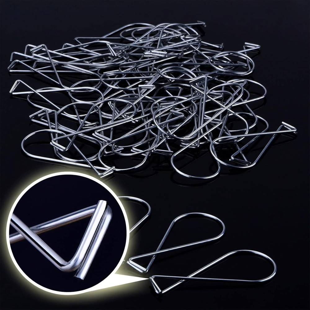 Outus 30 Packs Ceiling Hook Tile Hooks T-bar Clips Drop Grid Clip Silver