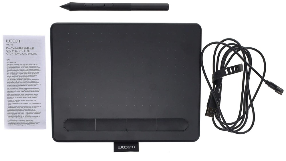 WACOM CTL-4100 7" ENTRY-LEVEL GRAPHICS TABLET w/ PEN & USB CABLE