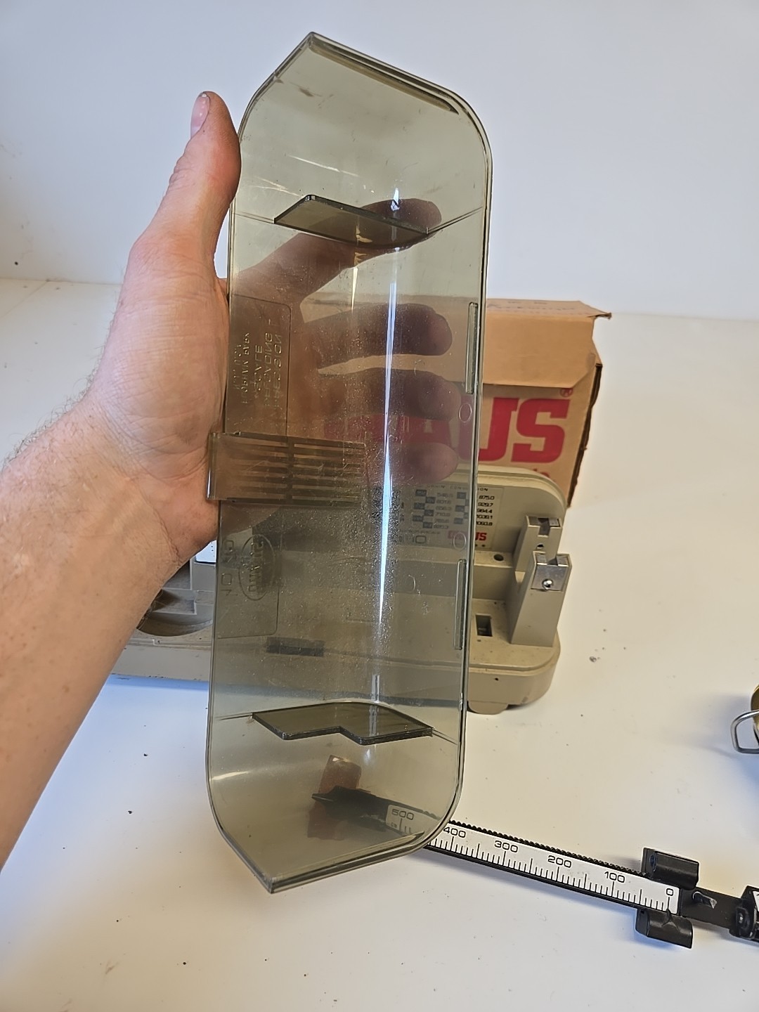 OHAUS Model 10-10 Reloading Balance Beam Scale (In Original Box)