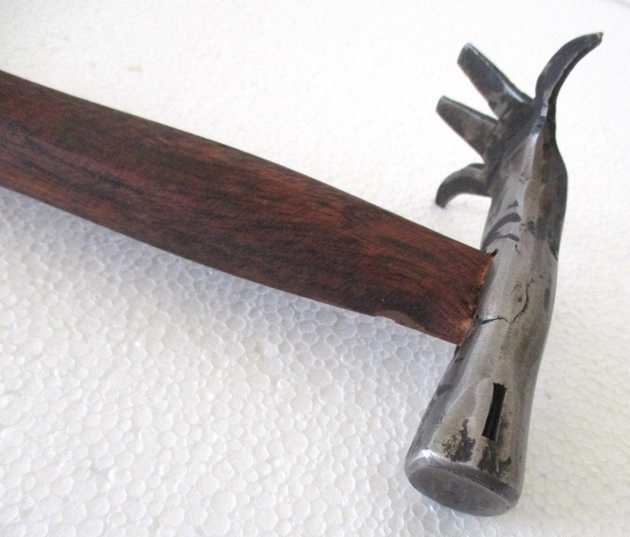 ANTIQUE OLD TOOL FIGURAL HAMMER UNUSUAL RARE